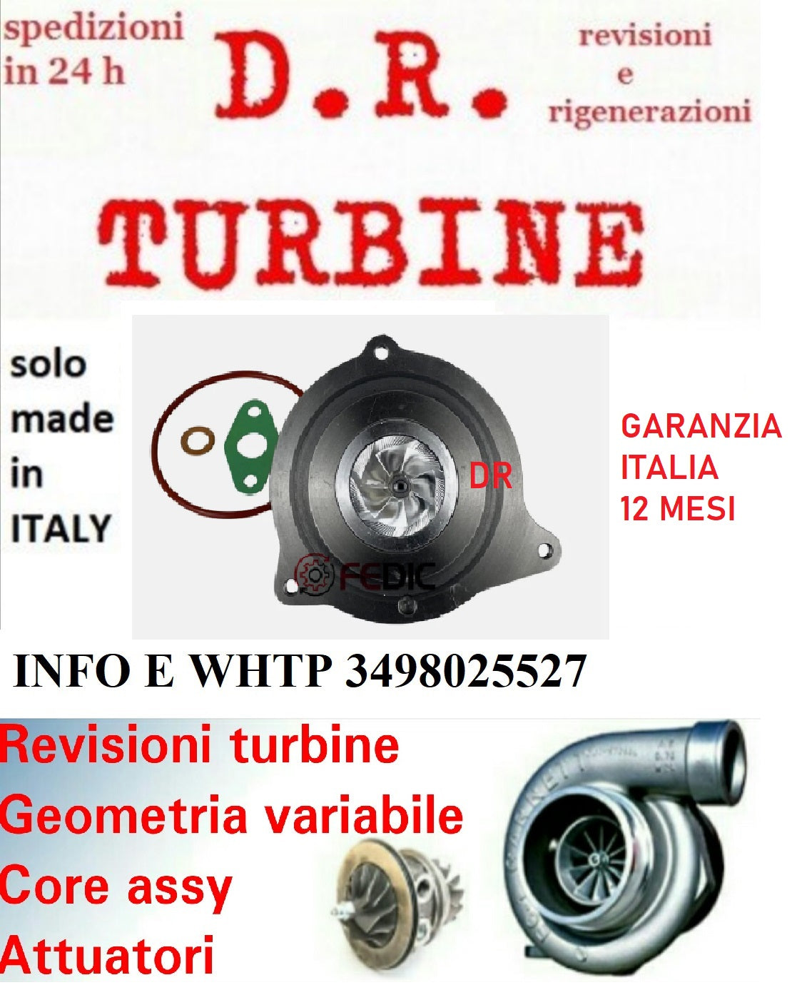 TURBINA COREASSY 16309700003 AUDI A1 SEAT IBIZA TOLEDO SKODA FABIA RAPID POLO