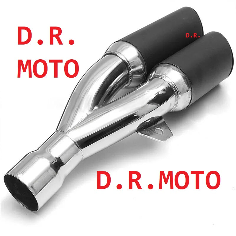 SCARICO DOPPIA USCITA DOPPIO DB KILLER ESTRAIBILE UNIVERSALE  380 MM