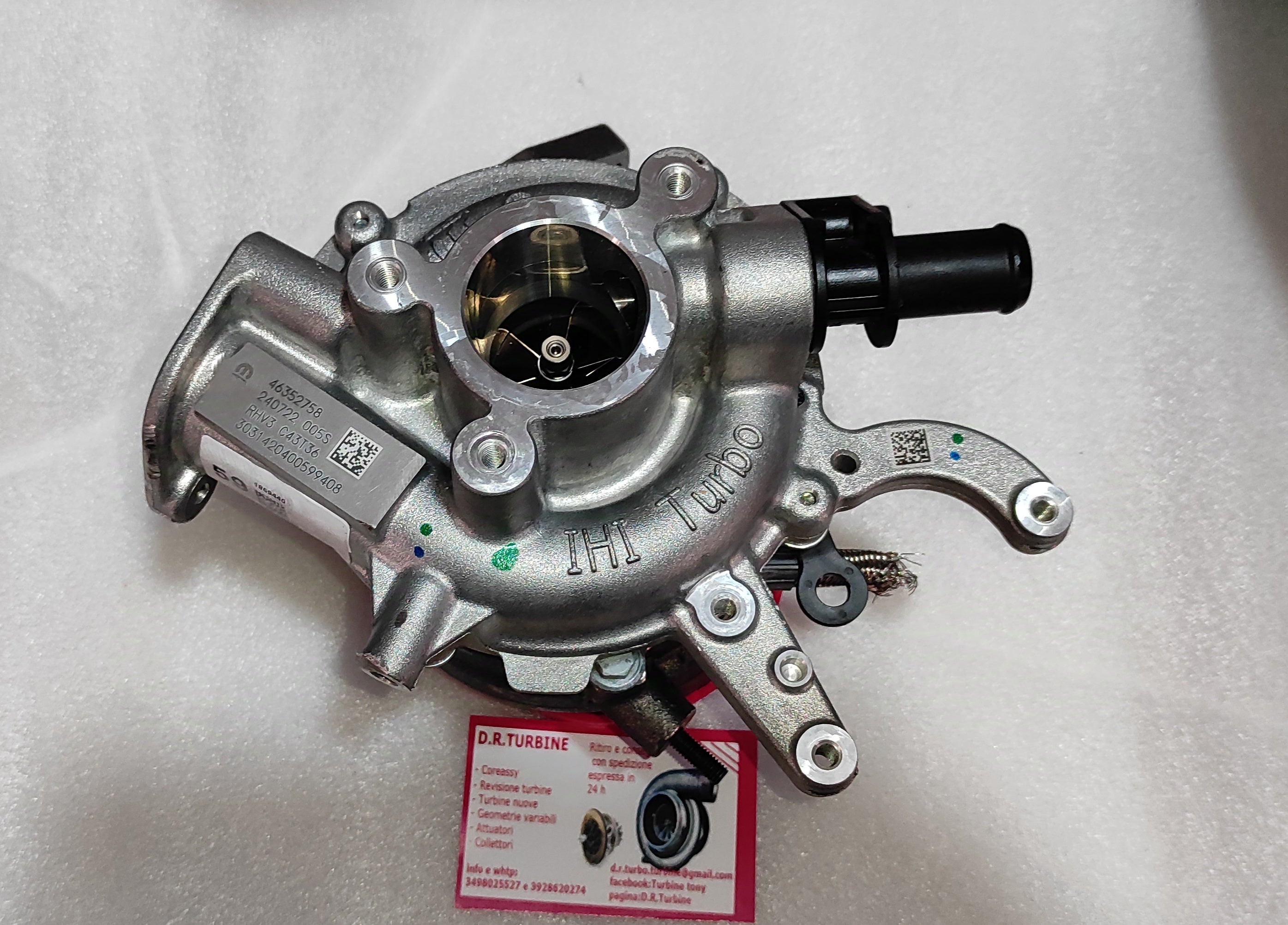 Turbo TURBINA COMPLETA ORIGINALE 46352758 Alfa Romeo Giulietta Fiat Tipo Jeep 1.6