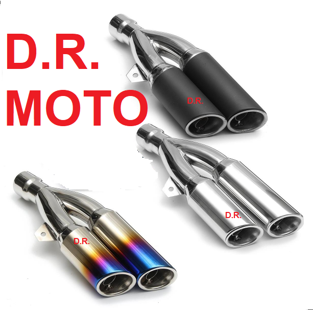 SCARICO DOPPIA USCITA DOPPIO DB KILLER ESTRAIBILE UNIVERSALE  380 MM