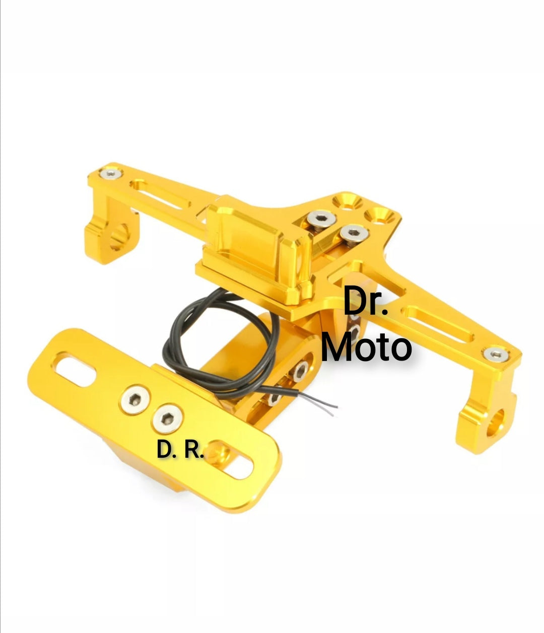 t1 porta targa universale regolabile oro