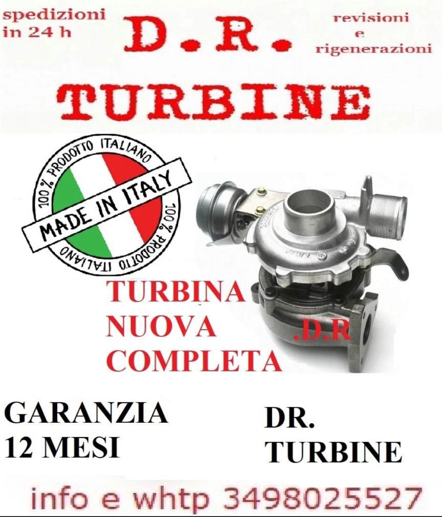 TURBINA NUOVA COMPLETA CON ATTUATORE SUZUKI GRAND VITARA 1.9 DDiS 130 CV 760680